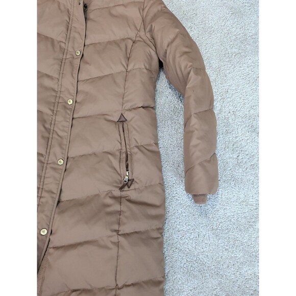 Lauren Ralph Lauren Goose Down Puffer Parka Jacket Women's Medium Brown Wool hoo - Picture 2 of 13